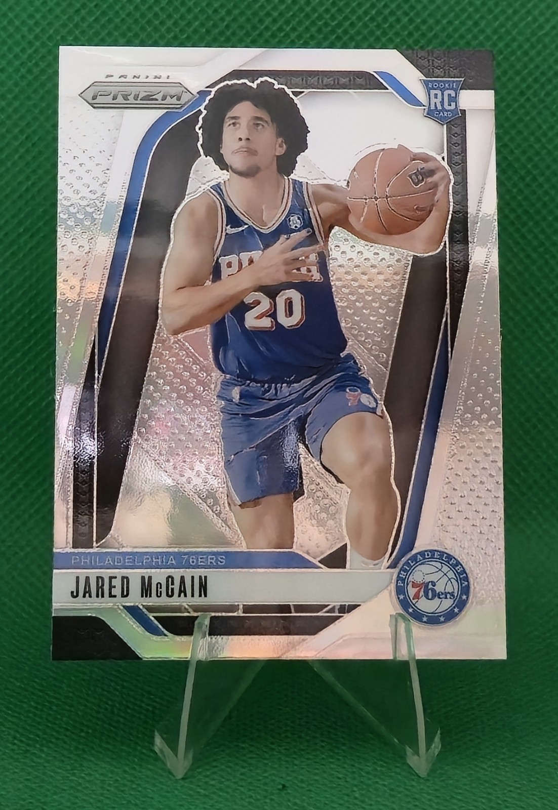 JARED MCCAIN RC 2024-25 Panini Prizm True Silver Prizm Rookie Card #222