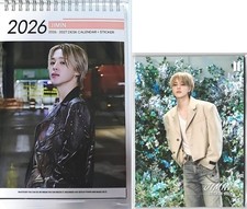 BTS Jimin Photo Calendar 2026  2027 Photo Sticker Book K-POP 2025.08-1