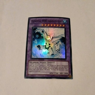 Elementar-HELD Absolute Zero GENF-ENSE1 Super Rare Light Play Ltd Ed Yugioh