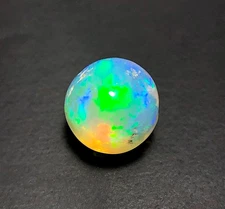 Rainbow Fire Multi Opal Ball Natural Loose Ethiopian Opal Gemstone For Jewelry