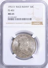 1953 D Franklin Half Bugs Bunny FS 402 NGC MS65