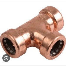 Joblot 10 x Tectite Sprint 10mm Push Fit Copper  Equal Tee for 10mm pipe work