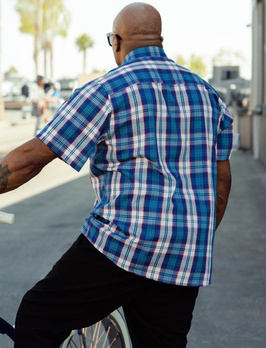 Camisa Manga Corta DIXXON Franela "Deebo" Bambú Para Hombre GRANDE Película Viernes a Cuadros - Imagen 9 de 13