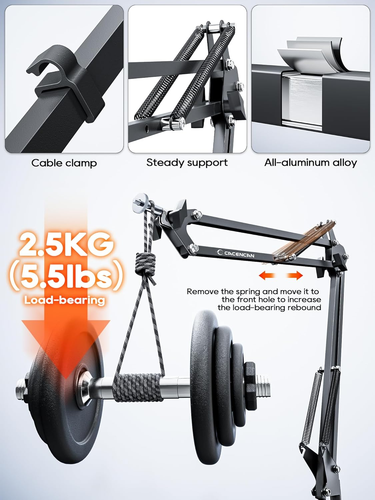 Overhead Camera Mount, 5Lb Horizontal Load-Bearing, 360° Adjustable Camera Stand - Picture 6 of 8