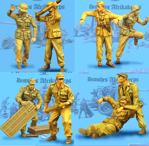 Figurine en résine moulée à l'échelle 1-72, modèle de groupe d'officier