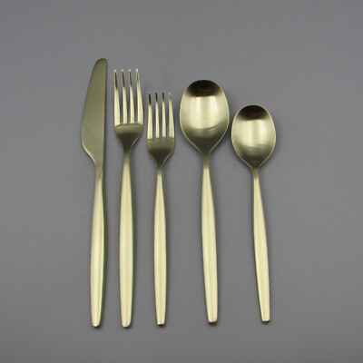 West Elm Stainless Flatware SIDNEY - CHAMPAGNE 5pc Place Setting N/O
