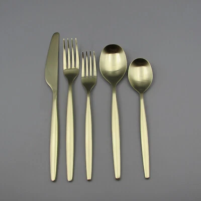 West Elm Stainless Flatware SIDNEY - CHAMPAGNE 5pc Place Setting N/O