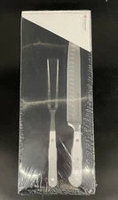 Wusthof Classic 2 Piece Carving Set Brand New White