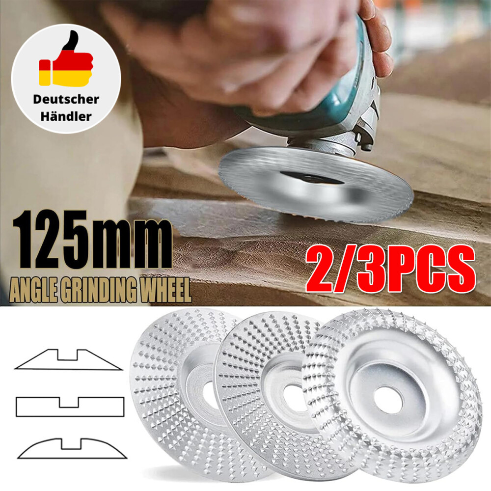 125mm Holz Schleifscheibe Winkelschleifer Raspelscheibe Set Holzschnitzscheibe
