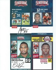 MIAMI HURRICANES SENIOR BOWL ROOKIE LOT MIKE JAMES SEAN SPENCE GOODEN SHARPTON