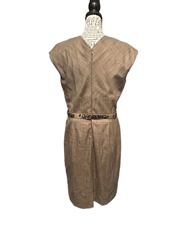Antonio Melani Sheath Dress w/ Belt Asymmetrical square neckline sz 10 NWT - Picture 4 of 6