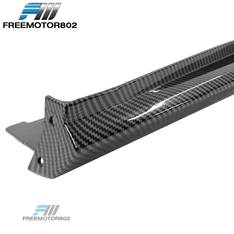 For 16-24 Chevrolet Camaro Rocker Style Side Skirts Panel Carbon Fiber Print 4PC