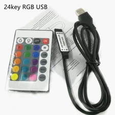 5V USB LED RGB controller 24Key IR Remoter For 5050 2835 5V RGB LED strip