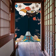 Japanese Doorway Door Half Curtains Noren Room Divider Wall Hanging Tapestry