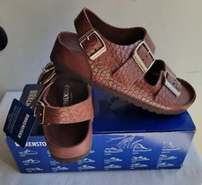 Birkenstock Milano Rivet Logo Embossed Leather Narrow