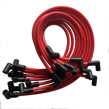 9PCS 10.5 MM Electronic Ignition HEI Spark Plug Wires For SBC BBC 350 383 454