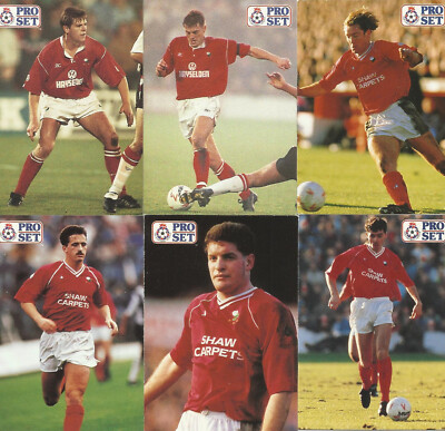 Pro Set 1991/92 Barnsley FC x 6 Komplettsatz