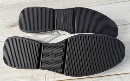 Hugo Boss Hombre’s Saturn Blanco Zapatillas bajas Talla EUR 42 US 9 Con cordones Usadas en Excelente Condición A1211 - Imagen 8 de 10