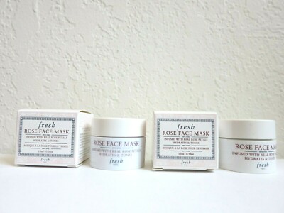 NIB Lot of (2) Fresh Rose Face Mask Minis .5oz/15mL Each *Travel Size*