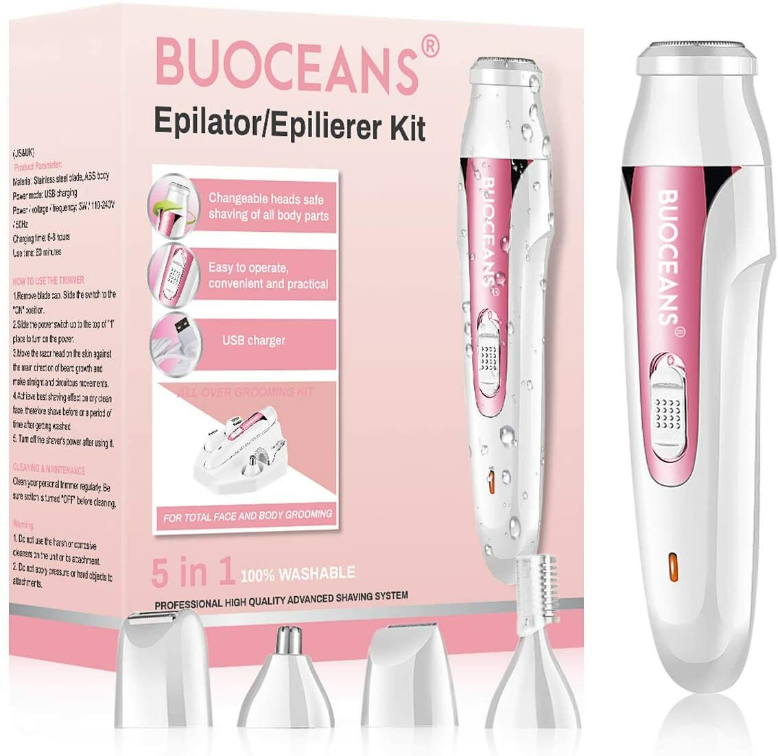 BUOCEANS EPILATOR / EPILIERER KIT & FREE SHIPPING eBay