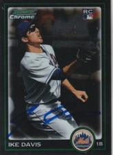 IKE DAVIS NEW YORK METS  SIGNED 2010 BOWMAN CHROME CARD #203