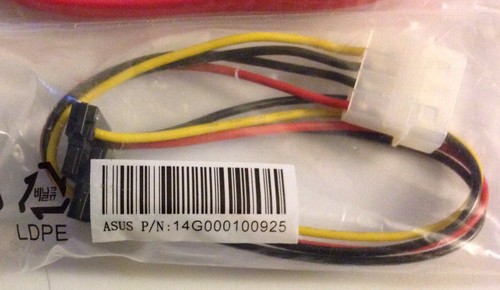 NEW ASUS OEM SATA CABLE(X2) & SATA TO POWER CONNECTOR CABLE - P/N:14G000100925 - Picture 3 of 3
