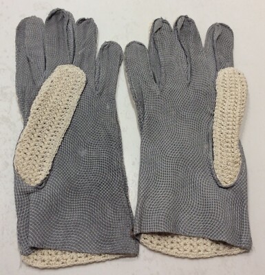 Ungetragene Vintage Pittards Of Yeovil graue Handschuhe mit Schlangenledermuster Stringrücken M