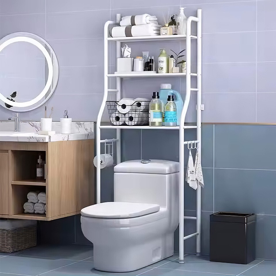 3Tier Over Toilet&Laundry Storage Rack Bathroom Washing Machine Shelf
