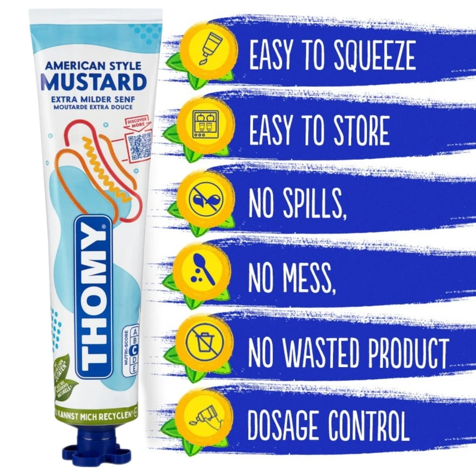Thomy Mustard In a Tube, Squeeze Mustard, 7 oz (Pack of 3) - Image 3 of 4