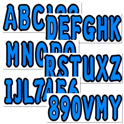 Blue Alpha-Numeric Registration Identification Numbers