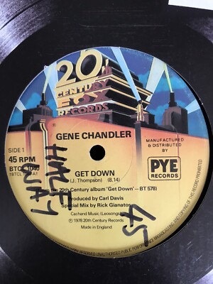 GENE CHANDLER - GET DOWN/GREATEST LOVE EVER KNOWN 12'' 1978 DISCO VINYL