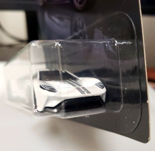 2018 Hot Wheels Exotics White '17 Ford GT #2/6 Walmart Exclusive Black Card - Foto 3 di 10
