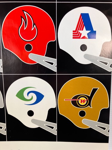Vintage WFL World Football League Defunct 1974 Football Helmets Logos RARE NFL - Picture 2 of 7