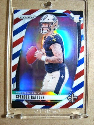 2024 Spencer Rattler Panini Prizm Rookie Red White Blue Prizm RC MINT 🔥 ...