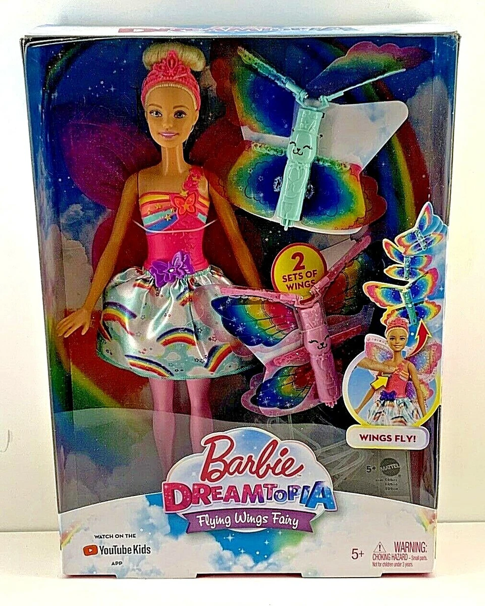 Barbie dreamtopia rainbow cove hotsell flying wings fairy doll