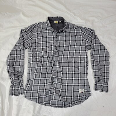 Roadsign Australia Large Flannel Shirt Long Sleeve Plaid Button Up USED