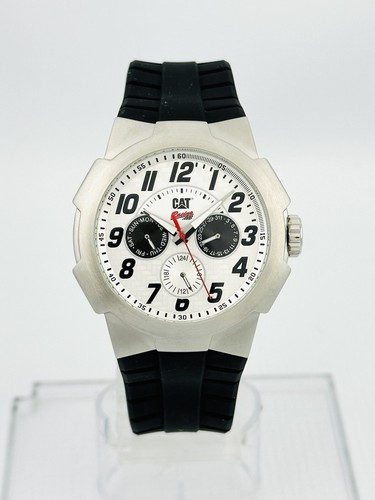 Caterpillar Men's CAT R6 149 21 211 GRIPPER Silver Dial Black Rubber StrapWatch - Picture 5 of 23