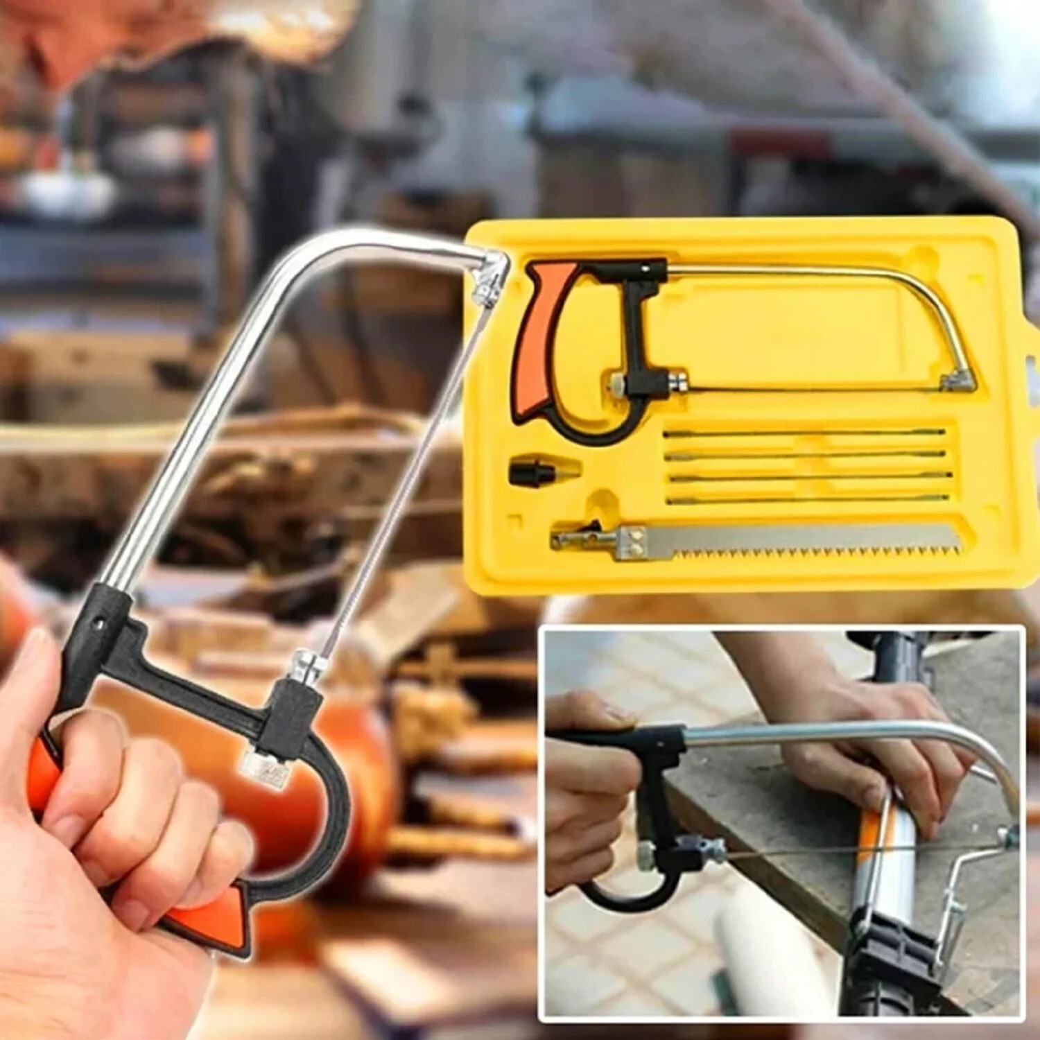 Multiple purpose Hacksaw Saw Set DIY Hacksaw Blades Pipe Timber Hand