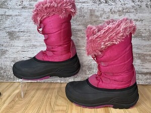 KAMIK SNOWGYPSY 4 Pink FAUX FUR WATERPROOF SNOW BOOTS Big Girls Youth Size 7