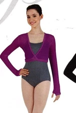 Body Wrappers P955 Classic wrap sweater Berry Ladies sizes Ballet