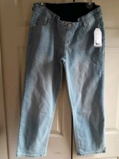 New Time and Tru Maternity Straight Denim Jeans Light Wash Size Medium 8-10