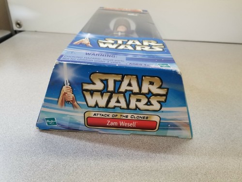 STAR WARS ATTACK OF THE CLONES ZAM WESELL 12" FIGURE 2002 HASBRO SEALED - Bild 3 von 6