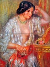 Gabrielle Tile Mural Kitchen Bathroom Wall Backsplash Art 12.75x17
