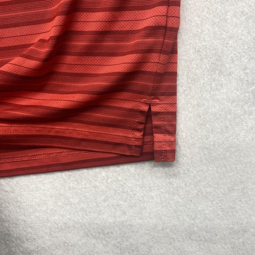 PGA Tour Airflux Performance Men's Red Striped Golf Polo Shirt XXL Embroidered - Picture 10 of 20