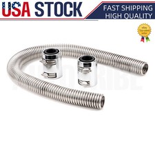 36 Chrome Stainless Steel Radiator Hose Kit Flexible Radiator Hose Kit