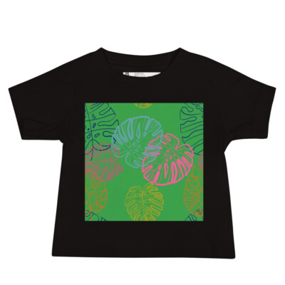 Monstera on Green Baby Jersey Short Sleeve Tee | eBay