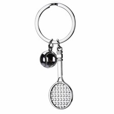 alloy sports souvenir tennis racket keychain