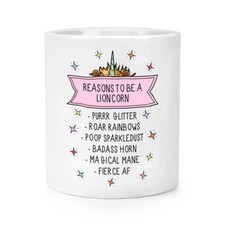 Reasons To Be A Lioncorn Makeup Brush Pencil Pot - Funny Lion Unicorn