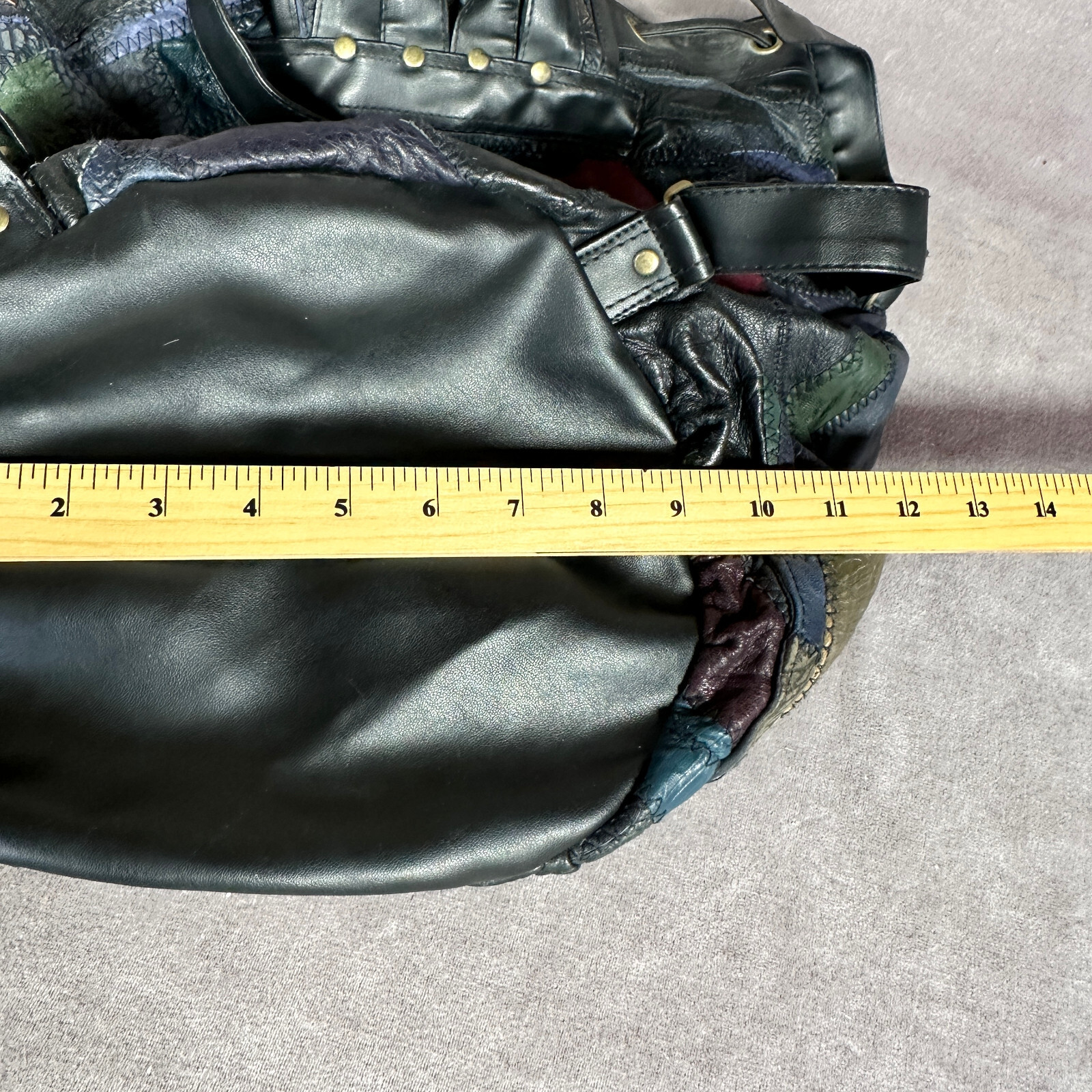 Handmade Multicolor Leather Patchwork Exterior Po… - image 12