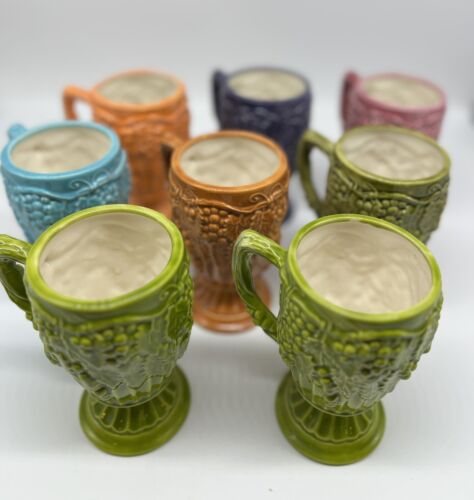 Set 8 calici d'uva colorati in ceramica di Arnel - Foto 2 di 13